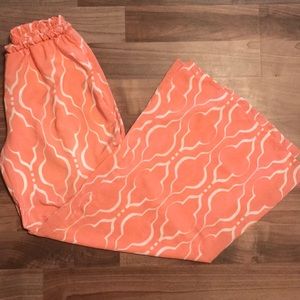 Pink & White Patterned Palazzo Pants